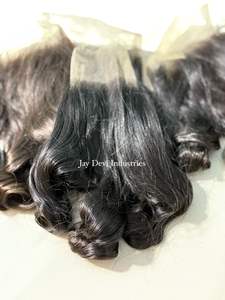 Venta al por mayor de extensiones de cabello natural indio birmano con cutícula alineada de onda profunda, extensiones de cabello rizado recto de Italia - Product Image 6