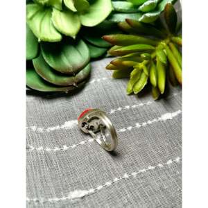 Handmade Boho Navajo <b>Ring</b> Size 5.75 Featuring Mohave <b>Turquoise</b> Gemstone & Sterling Silver Everyday Wear Handmade Jewelry - Product Image 4