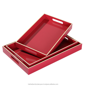 Bandeja de perlas madre de laca Hathai ecológica de lujo, bandeja de servicio de madera Natural de tamaño personalizado para comida, hogar competitivo - Product Image 6