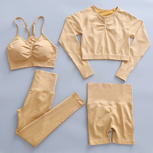 Conjuntos de Yoga para Mujer de Alta Calidad al por Mayor, Ropa Deportiva para Gimnasio, Estampado Sólido, Conjunto de Yoga Personalizado de Alta Calidad - Product Image 5