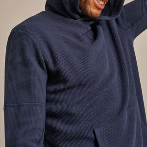 Gaufre hommes sweats à capuche bambou coton hommes sweats à capuche bio pull avec capuche personnalisé sweat surdimensionné DDP expédition - Product Image 3