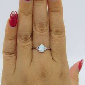 <b>Indian</b> Seller's Handmade Fine Sterling Silver <b>Ring</b> Ethiopian Opal with Natural Stone Vintage Style - Product Image 3