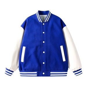 แจ็คเก็ตวาร์ซิตี้ปักลายพิมพ์คุณภาพสูง แจ็คเก็ตเบสบอลผู้ชายแบบสั่งทำพิเศษ แจ็คเก็ตวาร์ซิตี้ทรงโอเวอร์ไซส์ ระบายอากาศได้ดีและทนทาน - Product Image 6