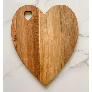 Planche à fromage et à découper rectangulaire en bois d'acacia créatif avec poignée pour restaurants, planche de service de cuisine de qualité supérieure pour hôtels - Product Image 6