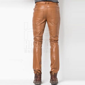 Pantalones de Cuero para Hombre al por Mayor, Elegantes, Cómodos, Duraderos, de Cuero Genuino Suave, Diseño Clásico para Uso Diario - Product Image 3