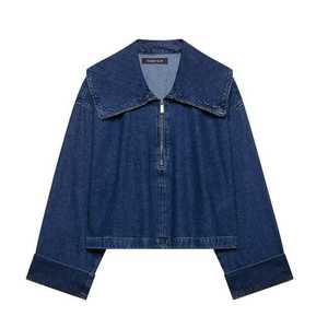 STYLO INTERNATIONAL Venta al por mayor personalizada Jeans Chaqueta de las mujeres baratas Chaqueta de mezclilla corta para las mujeres - Product Image 1