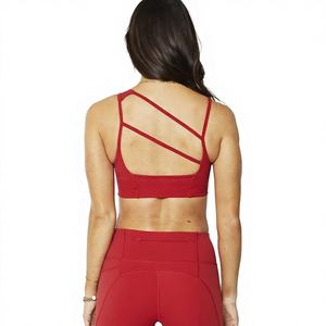 Sujetador deportivo sin costuras para mujer, sujetador acanalado para yoga y gimnasio, ropa deportiva de impacto medio para mujer - Product Image 2