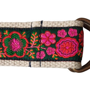 Cinturones de tejido Jacquard tejidos de piel de vaca de grano completo con anillo en D doble Unisex a la moda - Product Image 3