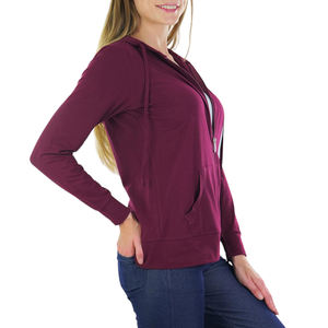 Sweat à capuche zippé décontracté pour femme en polaire doux à manches longues avec poches latérales – Idéal pour l'automne et l'hiver en extérieur - Product Image 6
