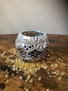 Best Colorful Mosaic Glass T-light Holder Hot Selling <b>Candle</b> Holders Luxury Design <b>Cheap</b> <b>Candle</b> Votive Sample Available - Product Image 2