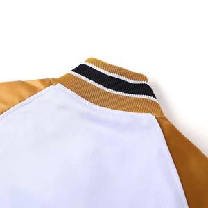 แจ็คเก็ตเบสบอลรุ่นเฮฟวี่เวท500ก. สำหรับผู้ชายเสื้อแจ็กเก็ตเลตเทอร์แมนเคลือบสี - Product Image 4