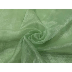 ผ้าออร์แกนซ่าสีทึบสำหรับทำชุดเดรส2024โพลีเอสเตอร์100% ใหม่ล่าสุดจากโรงงาน - Product Image 1