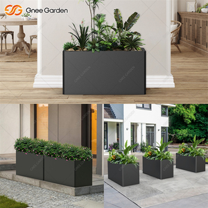 Maceta de Acero Galvanizado Negra de 59 L, Maceta Decorativa para Exteriores, para Hogar, Jardín, Hotel, Proyectos Comerciales, Estilo Americano - Product Image 6