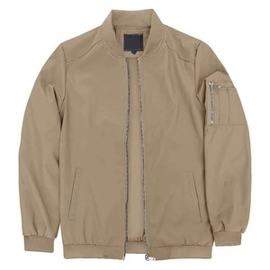 Chaqueta Bomber de invierno informal para hombre, a prueba de viento y ligera, ajustada, con cuello levantado, venta al por mayor, chaqueta de lona - Product Image 1