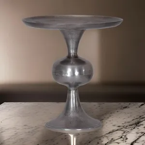 Plateau en métal fabriqué à la main avec surface en cuivre martelé moule en métal support à gâteau décoration intérieure Zahid Exports grand grossiste - Product Image 2