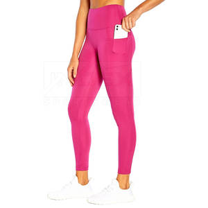 Premium Active Workout Yoga Fitness <b>Leggings</b> High-Waisted Elastic Waist Seamless Scrunch Butt Spandex/Nylon Solid <b>Pattern</b> for - Product Image 1