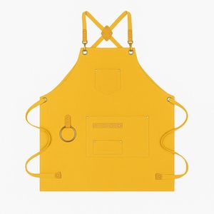 Delantal de Cocina Protector de Lona y Cuero con Cierre de Broche y Mangas Cortas para Uso en Restaurantes y Bares - Product Image 2