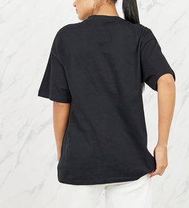 T-shirts oversize pour femmes très vendus, épaules tombantes, manches courtes, imprimé graphique, vêtements décontractés, 240 grammes, 100% coton tricoté - Product Image 2