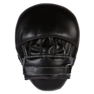 Black-Color Leather Curved-Focus Mitts Focus Pads Kick Boxing MMA Curved Leather or Synthetic Leather Focus Pads - Product Image 4