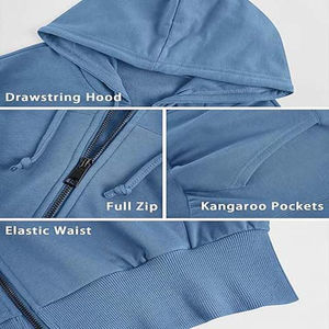 Sudaderas de Alta Calidad para Mujer, Top Corto con Capucha, Nuevo Estilo OEM ODM, Informal, con Impresión de Logotipo Personalizado - Product Image 4