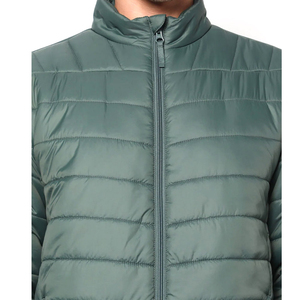 Custom Logo OEM Printed Canvas Stand Collar Puffer <b>Jacket</b> for Men's Quick Dry Breathable Casual Winter with Pockets - Product Image 6