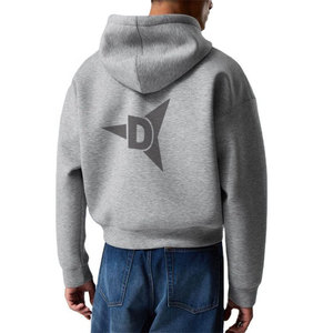 Sweat à capuche zippé pour homme DAIZEN STAR INTERNATIONAL, couleur unie, 100% coton molletonné, surdimensionné, décontracté, uni, teinture unie, service OEM - Product Image 5