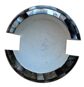 Juego de posavasos de té con Incrustaciones de nácar natural de mármol indio redondo colorido para fines hoteleros - Product Image 5