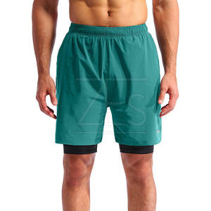 Meilleur short 2 en 1 en tissu Short 2 en 1 léger sur mesure pour la vente en ligne Fabriqué au Pakistan - Product Image 2