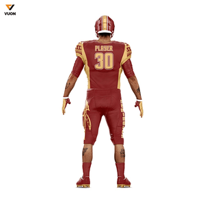 Venta al por mayor personalizado fútbol americano Jersey conjunto de gran tamaño jóvenes universitarios uniformes de entrenamiento transpirable impreso sublimación - Product Image 3