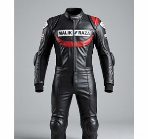 Traje de dos piezas de cuero de motocicleta premium-Acabado de lujo, hecho en Pakistán por Malik Raza, personalización completa - Product Image 1