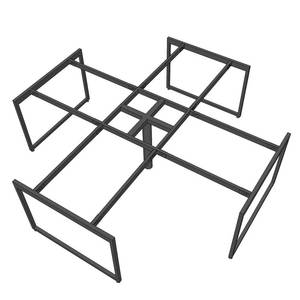 Mesa de Clúster de 4 Plazas con Estructura de Acero, 240x240cm, Sistema Slean HCSL030 - Product Image 3