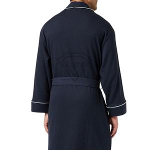 Albornoz de lujo para hombre, albornoz de alta calidad, transpirable, cómodo, antiarrugas, con logotipo personalizado/Color, albornoz de talla grande - Product Image 4