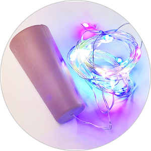 2m. filo luminoso multicolore con tappo per bottiglia (Electro DH 79.722/RGB) - Product Image 1