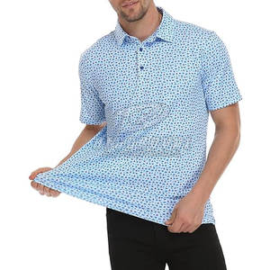 เสื้อโปโลผ้าฝ้ายทำจากผ้าฝ้ายสวมใส่สบายแขนสั้นเสื้อโปโลผู้ชายทรงสลิมฟิตกีฬากอล์ฟลำลอง - Product Image 2