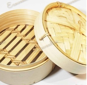 Cuiseur vapeur en bambou naturel écologique Ustensiles de cuisine en bambou naturel Cuiseur vapeur personnalisé pour fruits de mer Dim Sum Cuiseur vapeur à 2 niveaux - Product Image 6