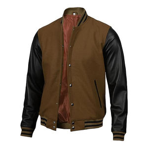 Winter Men's Custom Logo Canvas Stand Collar <b>Vintage</b> <b>Bomber</b> <b>Jacket</b> with Customizable Front Design - Product Image 3