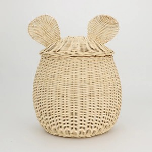 Juego de 2 Cestas de Mimbre en Forma de Oso, Cestas de Almacenamiento Hechas a Mano, Mimbre Natural, Modernas, Multifuncionales, Hechas en Vietnam - Product Image 5