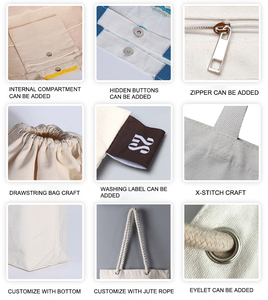 Sac de shopping en coton réutilisable personnalisé pour un usage quotidien en extérieur, sac de shopping en toile recyclé naturel - Product Image 5