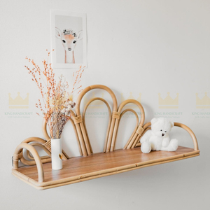 Estante de pared de ratán natural para la habitación de los niños suavidad y encanto decoración del hogar precio asequible - Product Image 4