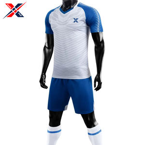 ชุดฝึกซ้อมและวิ่งสไตล์คอวีสีขาวและน้ำเงินชุดฝึกทีมระบายอากาศได้ดีชุดยูนิฟอร์มฟุตบอล - Product Image 3