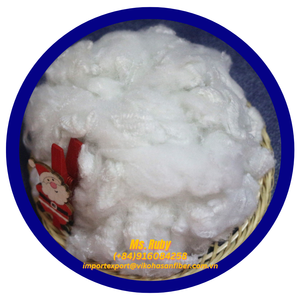 Fibra de poliéster sólido de buena calidad 0.9D, fabricante Vikohasan de grado reciclable blanco para material de relleno giratorio - Product Image 5