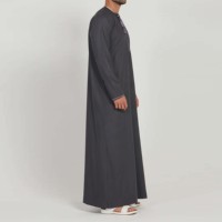 Nouveauté 2026 : Thobe/Jubba arabe grande taille pour homme, d'inspiration ethnique, 100% coton uni, respirant, séchage rapide, style urbain