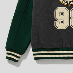 Veste de baseball en chenille brodée de haute qualité pour hommes, fabriquée par un fabricant OEM, chaude pour l'hiver, style streetwear, veste varsity pour hommes - Product Image 6
