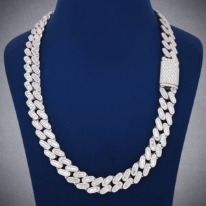 Cadena Cubana de 16 mm Estilo Hip Hop, Venta Caliente de Fábrica, Joyería con Incrustaciones de Moissanita VVS, Cadena Cubana de Plata S925 - Product Image 1