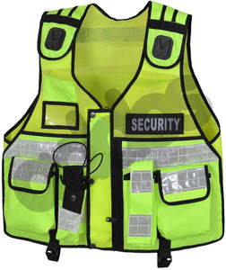 Chaleco Táctico de Alta Visibilidad 100% Poliéster para Hombre, Chaqueta de Seguridad Reflectante Negra para Trabajo, Chaleco de Trabajo para Hombre con Características de Seguridad - Product Image 4