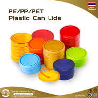 Tapas de Plástico PP Negro de Grado Alimenticio Serie 401 (Código de Producto 401-PP-B) Certificación ISO 9001/HACCP/GHPS THAI E.O.E. Venta al por Mayor de Marca