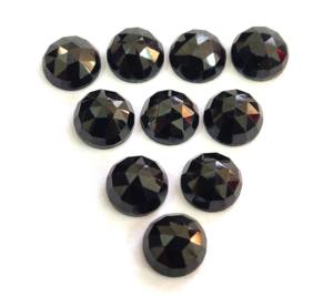 สปินเนลสีดำธรรมชาติสีดำทรงกลมดอกกุหลาบตัดขนาด3มม. ทรงหลวม - Product Image 6