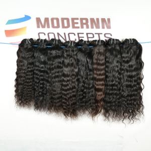 Vente en gros 100% extensions de cheveux humains vierges naturels pas cher indien brut non transformé ondulé Afro Curl Styles vague paquet du vendeur - Product Image 6