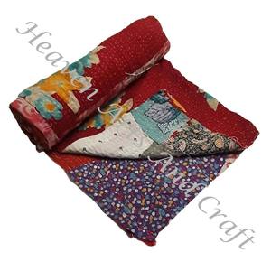 Vente chaude à la main Kantha couette Gudari Kantha couette or fournisseur coton imprimé indien pour la maison et l'hôtel-vente en gros - Product Image 1