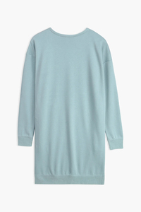 Sudadera de Moda Urbana de Manga Larga para Mujer, Corte Holgado, Cuello Redondo, Color Azul Claro, Sudadera Moderna de Talla Grande - Product Image 3
